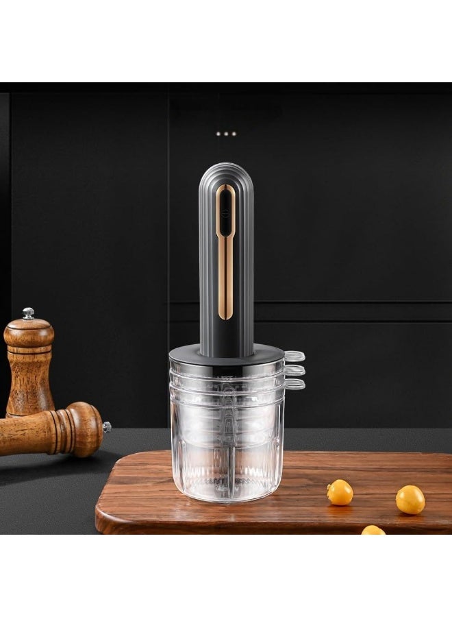 Excefore Food Processor With 3 Automatic Programs: Chopping, Pureeing, Blending, Dishwasher Safe Parts, Black, Metal Design, Durable And Easy To Clean - Image 2